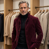 Livia | Stilvolle taillierte Herrenjacke elegant in Burgunder