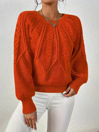 Louisa™ | Handgehäkelter Pullover in Orange