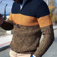 Tommy Herren Pullover Color Block in Gelb