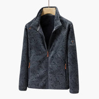 Unisex-Jacke mit Reißverschluss und Seitentaschen in Dunkelgrau