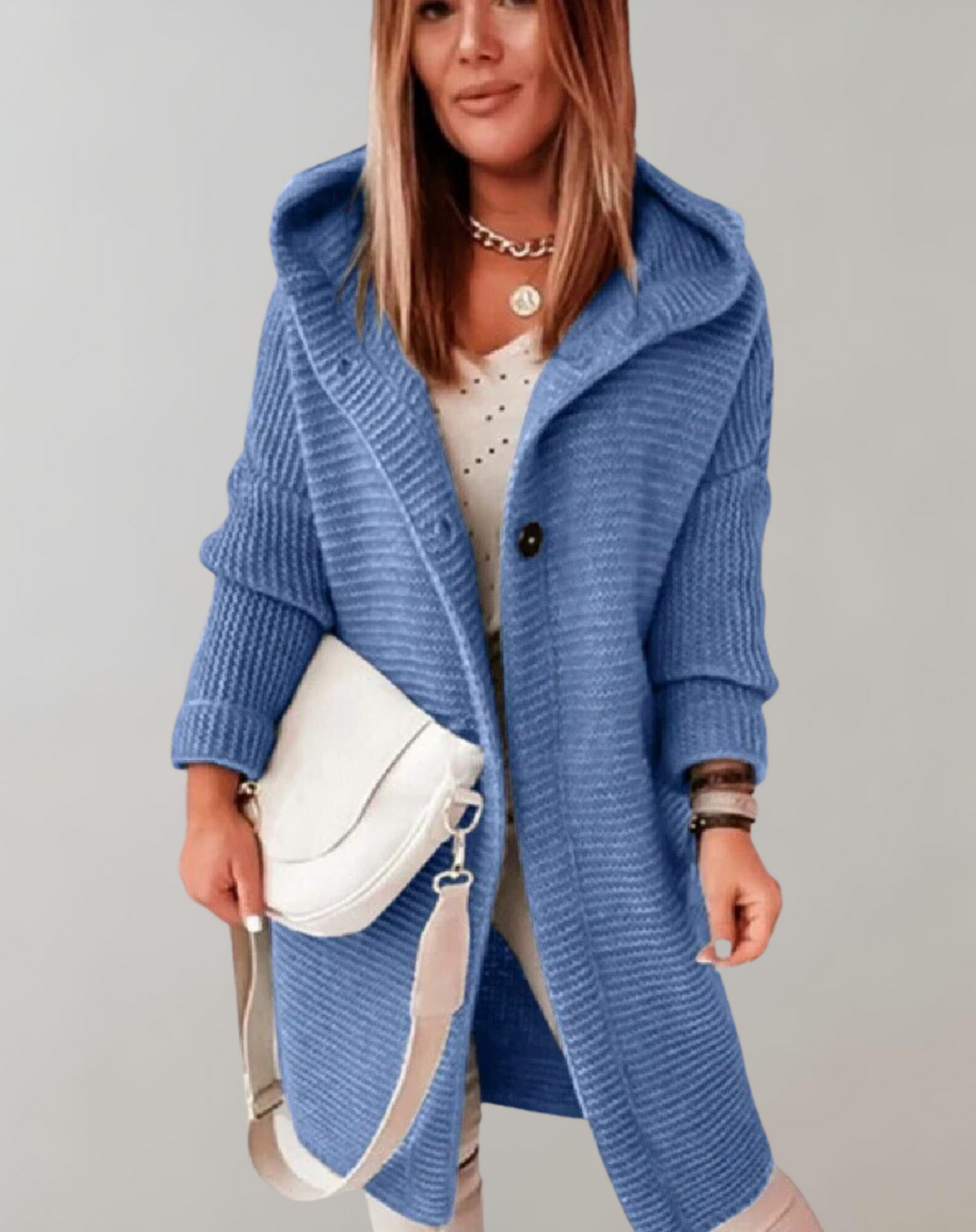 Erika - Lange Strickjacke Mantel Damen