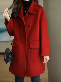 Elisa - Damen Wintermantel in Rot