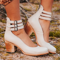 Ginevra™ | Chunky Sole Multi-Strap Pumps in Weiß