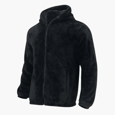 Herren Teddy jacke mit Reißverschluss und langen Ärmeln