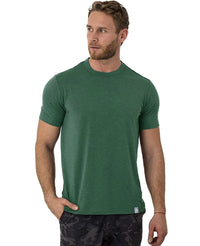 Herren Kurzarm Rundhals Einfach T-Shirt in Grün