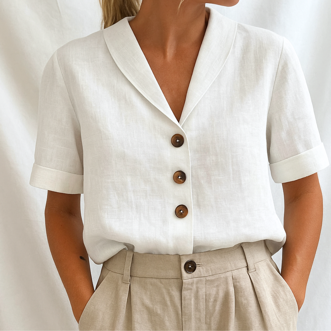 Marie™ | Elegante schlichte Bluse