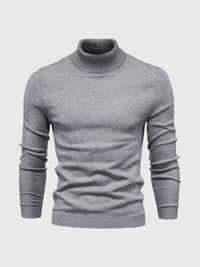 Rollkragen Pullover Herren Baumwolle | Elegant & Bequem in Grau