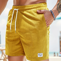 Joshua | Herren Legere strukturierte Shorts in Gelb
