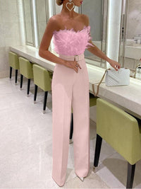 Priscilla - Stilvoller Jumpsuit mit Röhrenoberteil in Rosa