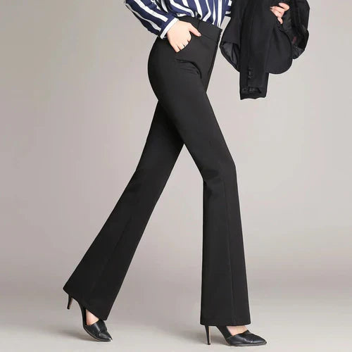 Schlank ausgestellte High-Waist-Hose – Mila