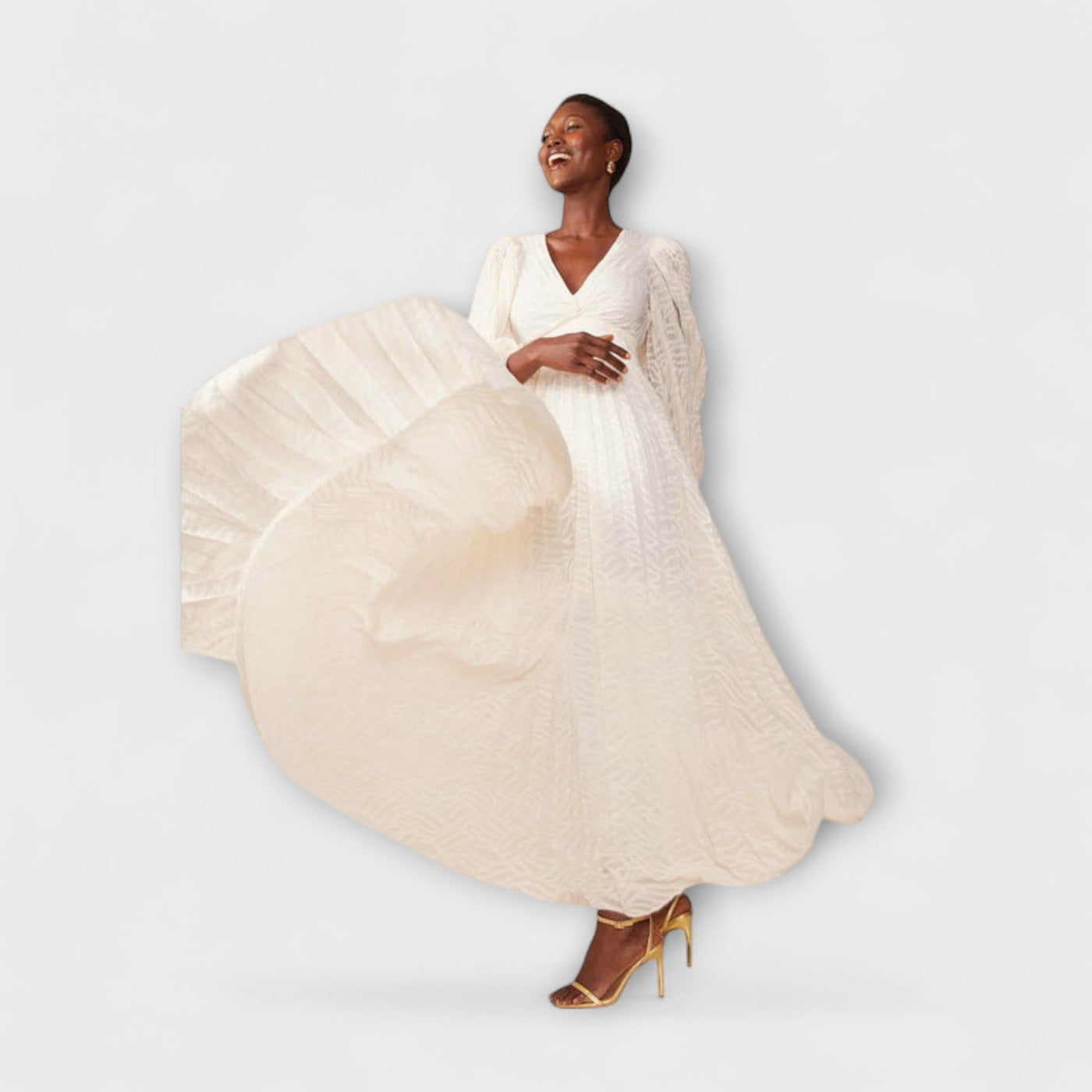 Elsa - Creme Maxi-Kleid von Allegory