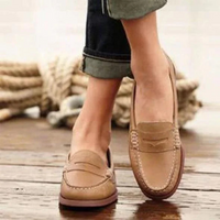 Damen Bequeme Klassische Loafer | Leicht und Vielseitig in Khaki