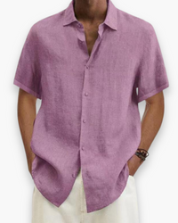 Herren Stilvolles Kurzarmhemd | Komfortabel und Modern in Rosa