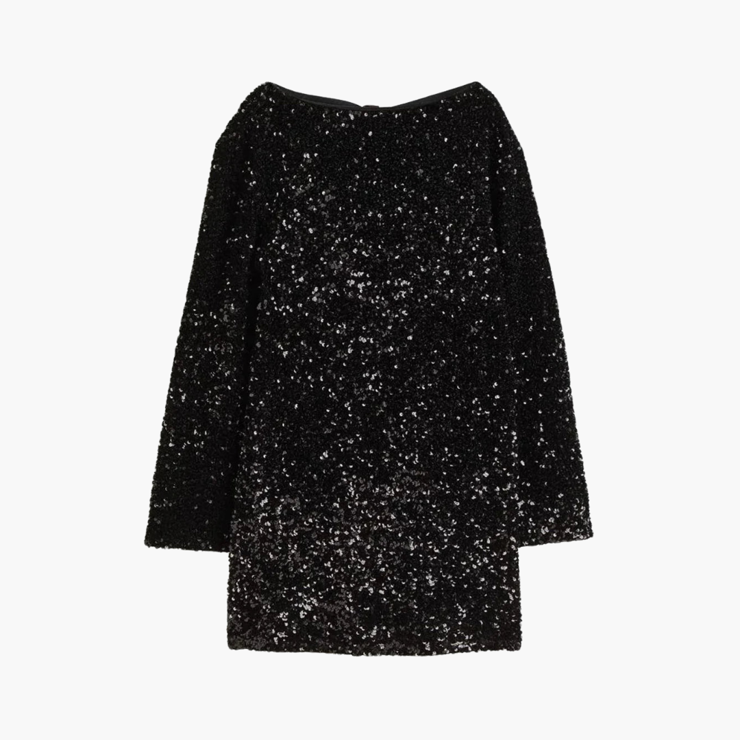 Mini-Kleid für Damen mit Pailletten-Details für besondere Anlässe