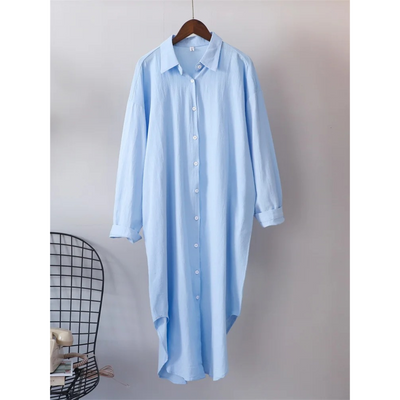 Elena – Blusenkleid mit langen Ärmeln und umgeschlagenem Kragen