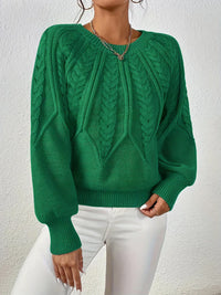 Louisa™ | Handgehäkelter Pullover in Grün