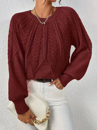 Louisa™ | Handgehäkelter Pullover in Burgunder
