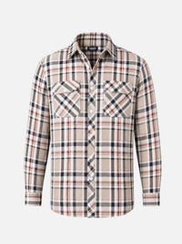 Julian | Herren Flanell Karo Hemd in Beige