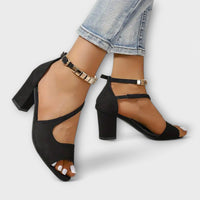 Juwel - Orthopädische Damen-Sommer-High-Heels in Schwarz