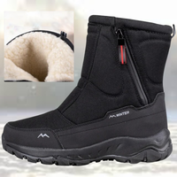 Modische mittelhohe Schneestiefel für Männer - Rollins in Schwarz