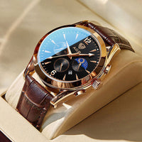 Zeitlose Luxus-Armbanduhr in Gold Schwarz