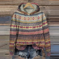 Madlen® | Gemütlicher Ethno-Pullover in Burgunder
