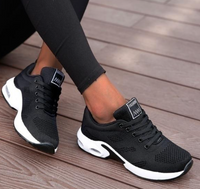 ALEXIS - Orthopädische Leichte, atmungsaktive Sport-Sneaker für Damen | Sportlicher Casual-Running-Schuh mit Air-Cushion-Sohle in Schwarz