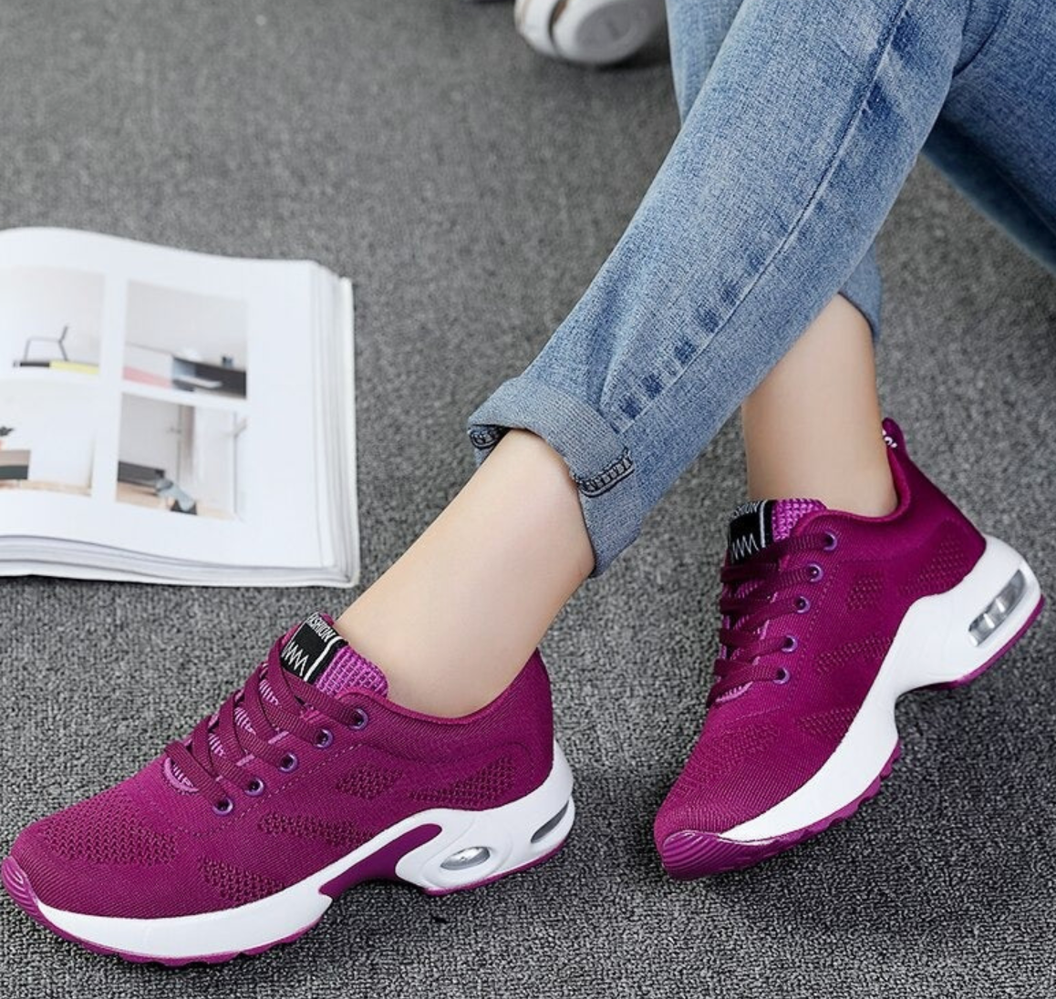 ALEXIS - Orthopädische Leichte, atmungsaktive Sport-Sneaker für Damen | Sportlicher Casual-Running-Schuh mit Air-Cushion-Sohle