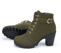 Schlanke & stilvolle Winterstiefel - Alin in Grün