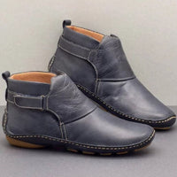 Stylische Damenstiefeletten aus Leder - Andrea in Grau