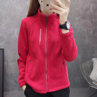 Sportliche Damen-Fleece-Jacke - Ava in Rot