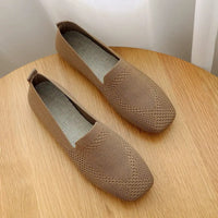 Ada - Orthopädische Damen Schuhe Flach in Khaki