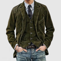 Vintage-Blazer und Weste - Adam in Grün