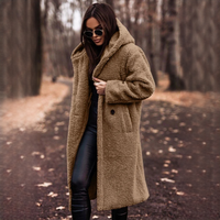 Yancy - Moderner und warmer langer Mantel in Khaki