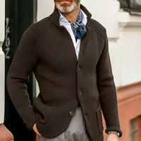 Sigmund - Elegante und warme Jacke in Kaffee