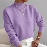 Roxana - Gemütlicher Pullover mit Stehkragen in Lila