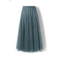 Maleah - Eleganter Faltenrock in Grün