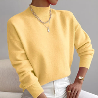 Roxana - Gemütlicher Pullover mit Stehkragen in Gelb