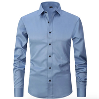 Arturo - Komfortables Stretch-Hemd in Blau