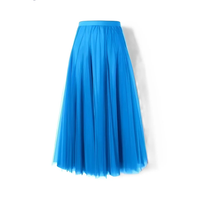Maleah - Eleganter Faltenrock in Hellblau