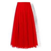 Maleah - Eleganter Faltenrock in Rot