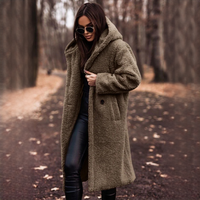 Yancy - Moderner und warmer langer Mantel in Dunkelkhaki