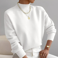 Roxana - Gemütlicher Pullover mit Stehkragen in Weiß