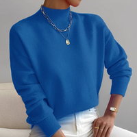 Roxana - Gemütlicher Pullover mit Stehkragen in Blau