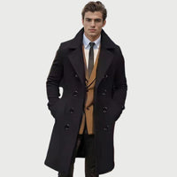 Doppelreihiger Mode-Trenchcoat für Herren - Adrian in Schwarz