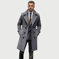 Doppelreihiger Mode-Trenchcoat für Herren - Adrian in Grau