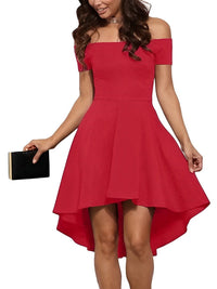 Agata - Off-Shoulder Sommerkleid in Rot