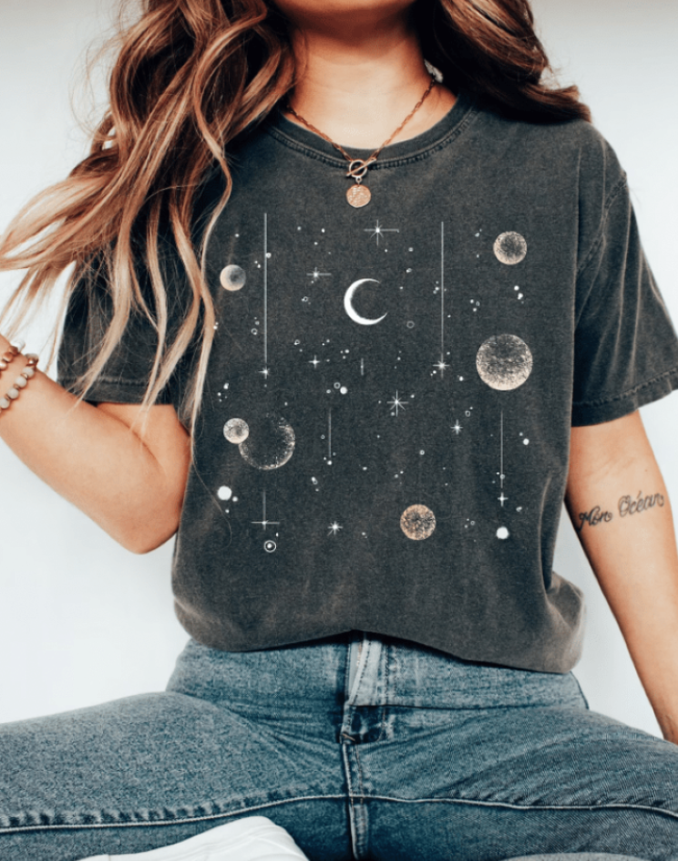 Ainen - Damen T-Shirt Astronomie Weltraum