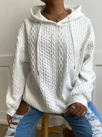 Alexis | Kuscheliges Winter Kapuzensweatshirt in Weiß