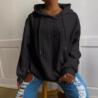 Alexis | Kuscheliges Winter Kapuzensweatshirt in Schwarz